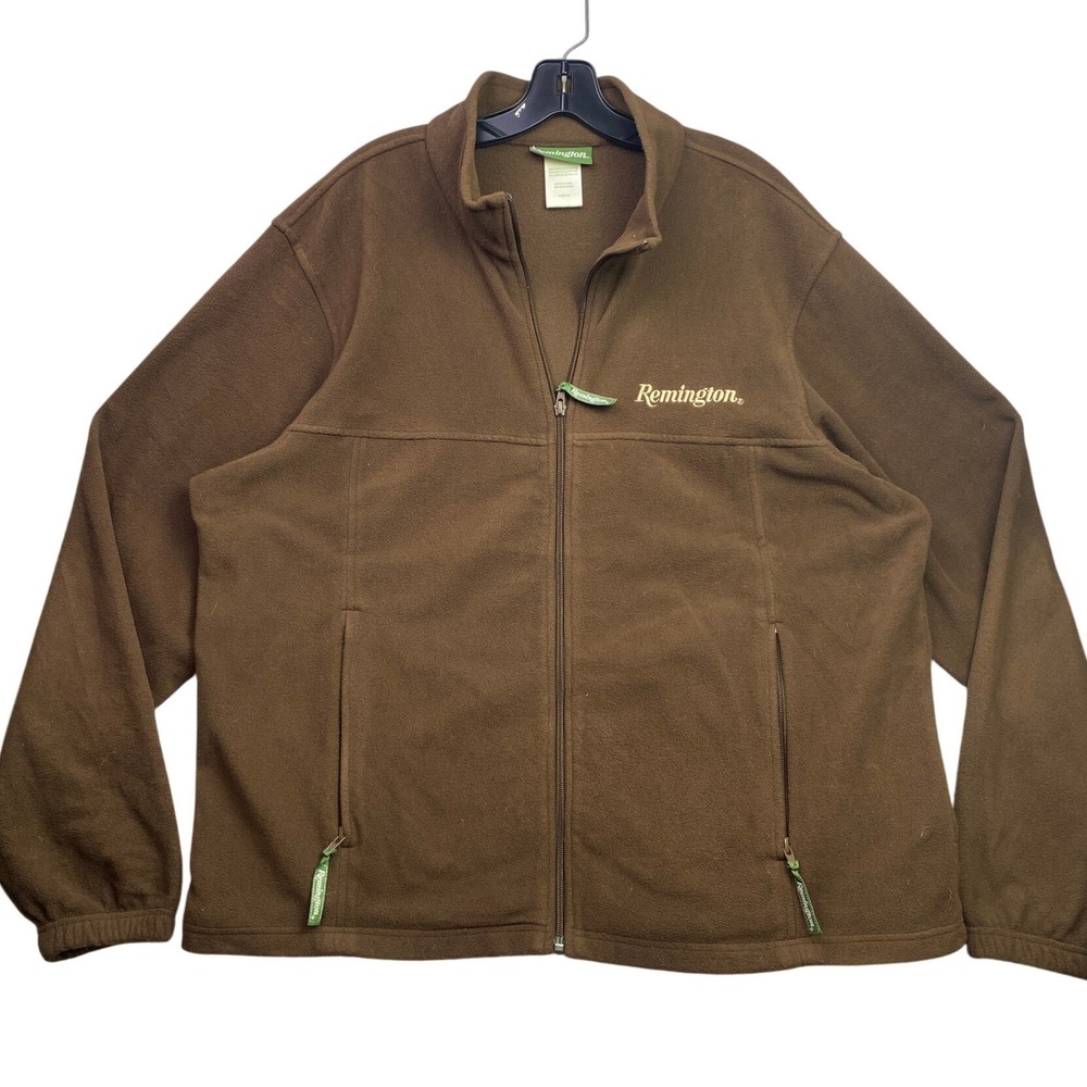 Remington Jacket Mens Extra Large Fleece Full Zip Chore Outdoors Embroidered